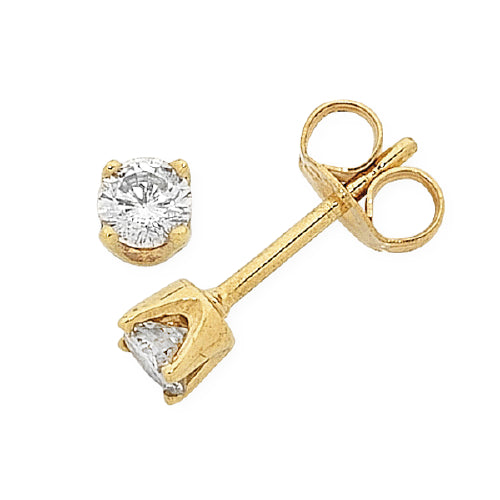 Diamond stud earrings