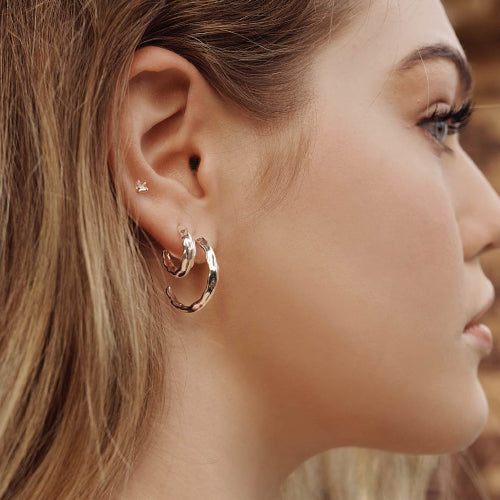 Vintage sterling silver hoops