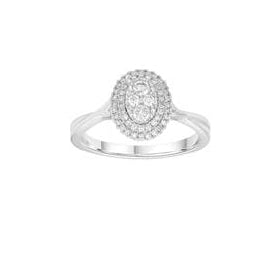 9ct white gold Diamond ring.