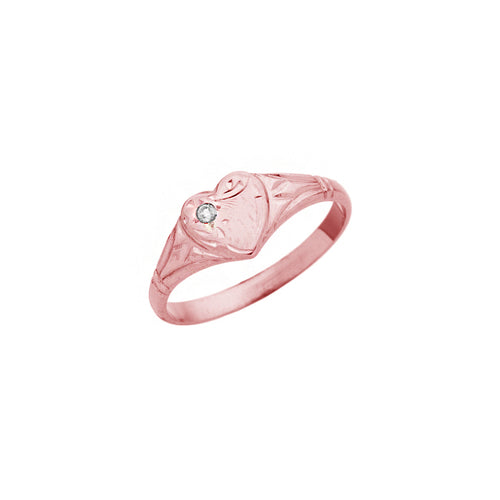 9ct rose gold signet ring