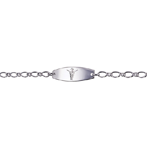 Sterling silver medical bracelet