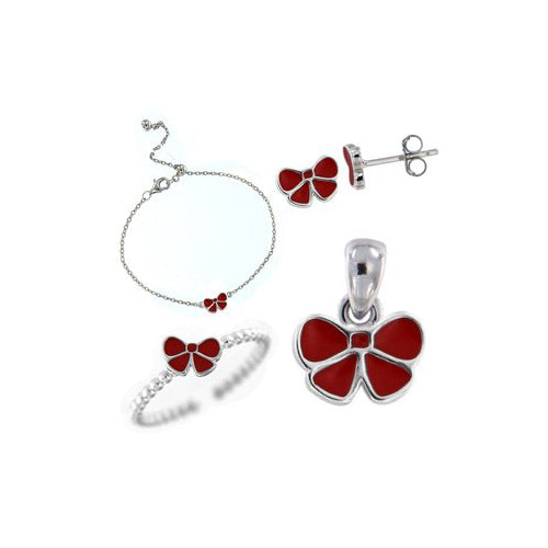 Riley Red Bow Set