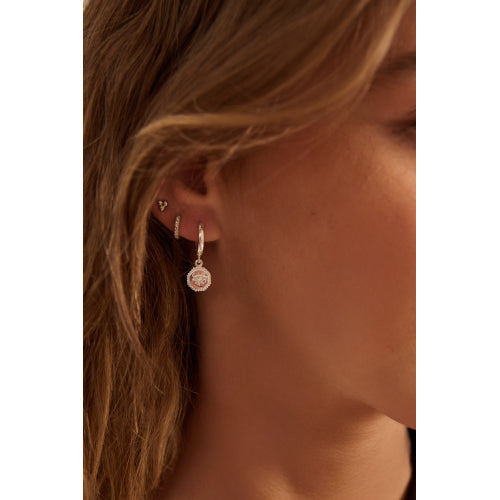 Octagonal Drop Earrings