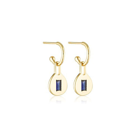 Muse Hoop Earrings - Created Sapphire