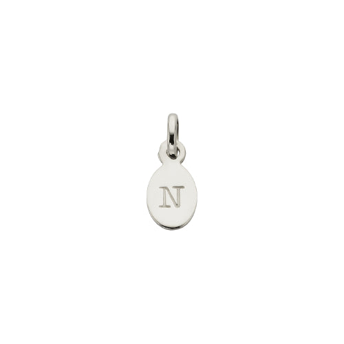 Sterling silver N charm