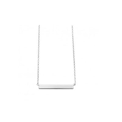 Sterling silver bar necklace