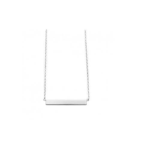 Sterling silver bar necklace