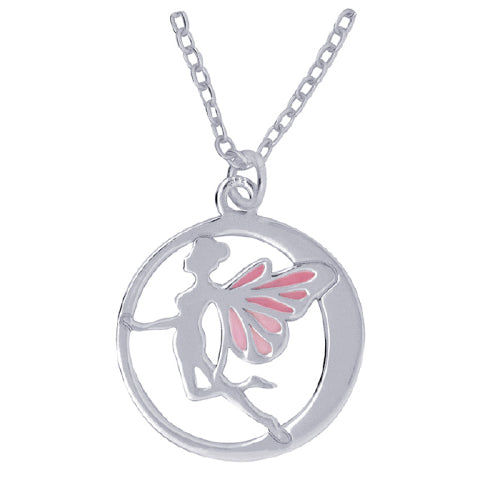 Sterling silver fairy pendant