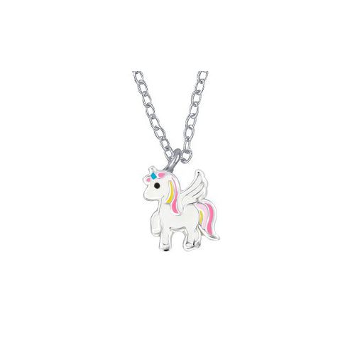 Sterling silver unicorn necklace
