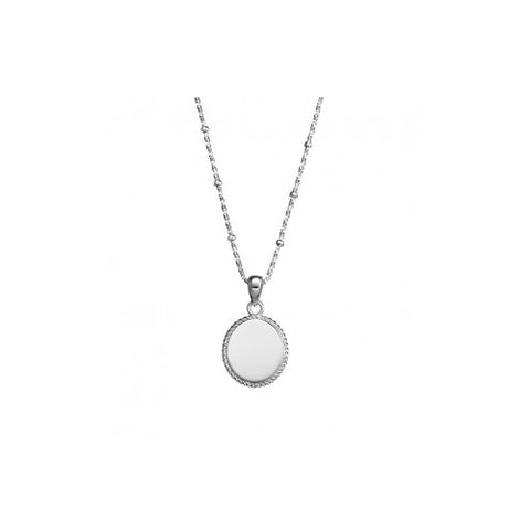 Sterling silver disc necklace