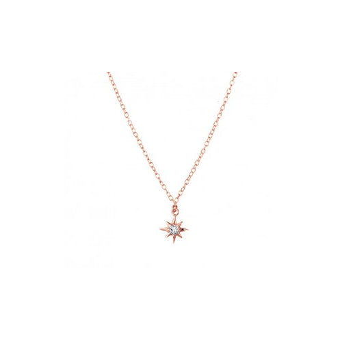 Sterling silver rose gold plated necklac