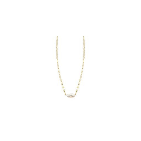 Sallie Gold Pearl Necklace
