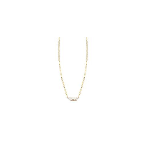 Sallie Gold Pearl Necklace