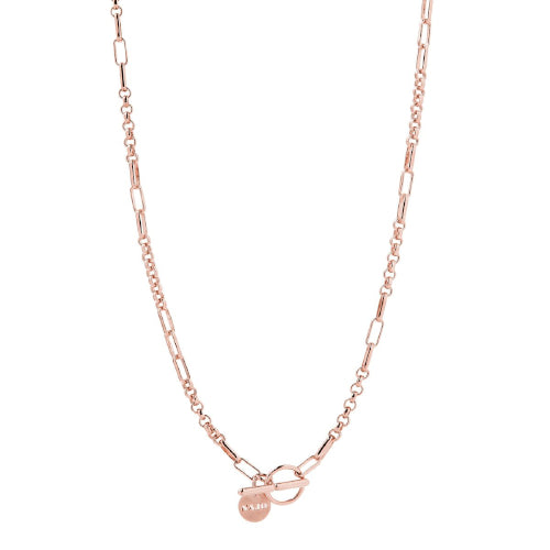 Sterling Silver Rose Plated Necklace