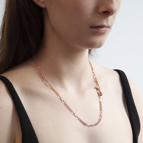 Sterling Silver Rose Plated Necklace