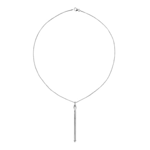 Silver tassel necklace by Najo