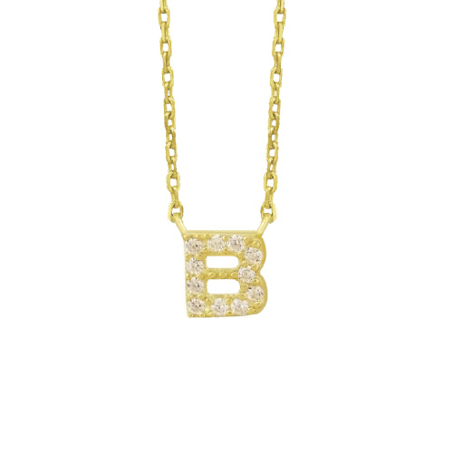 Gold plated initial necklace