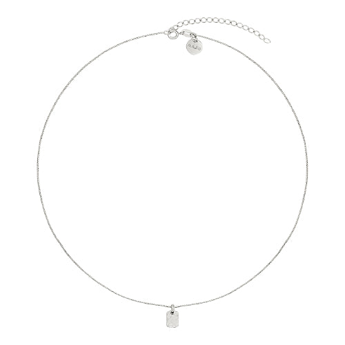 Silver tag necklace by Najo