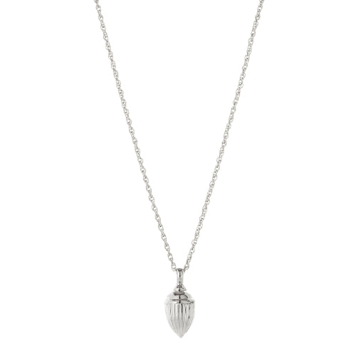 Raya ridged pod necklace Silver