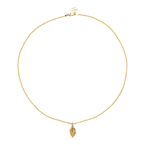 Raya ridged pod necklace