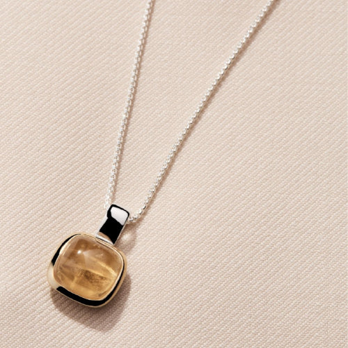 Two tone Citrine necklace