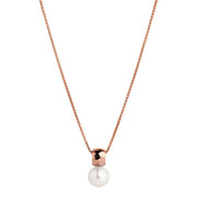Pearl & Rose gold necklace