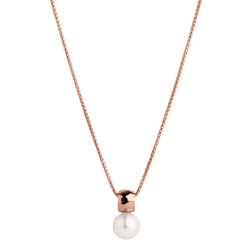 Pearl & Rose gold necklace