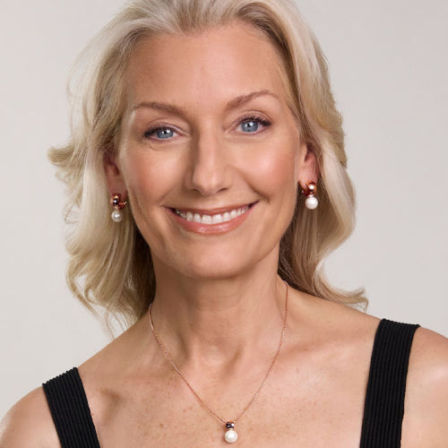 Pearl & Rose gold necklace