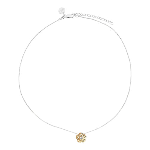 Gold plated flower necklace