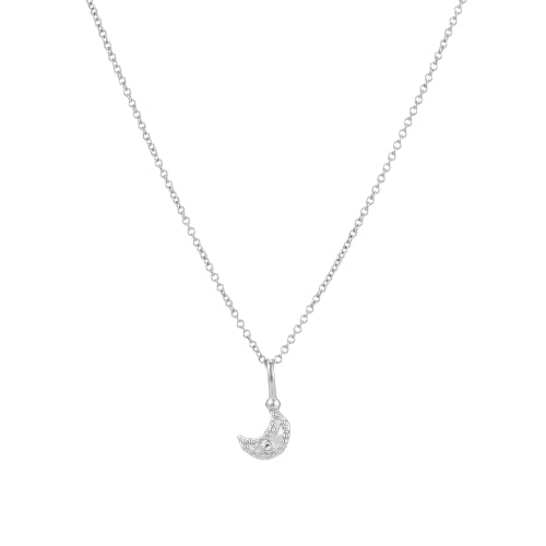 Night Sky Moon Charm Necklace