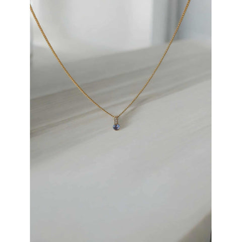 9ct Ceylon Sapphire & Diamond pendant