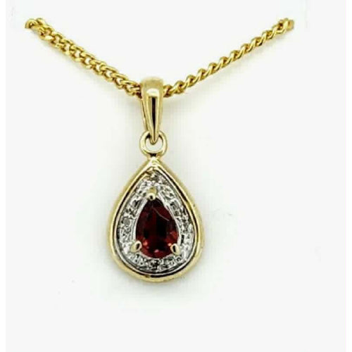 Garnet & Diamond pendant
