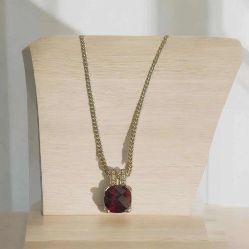 Garnet & Diamond pendant