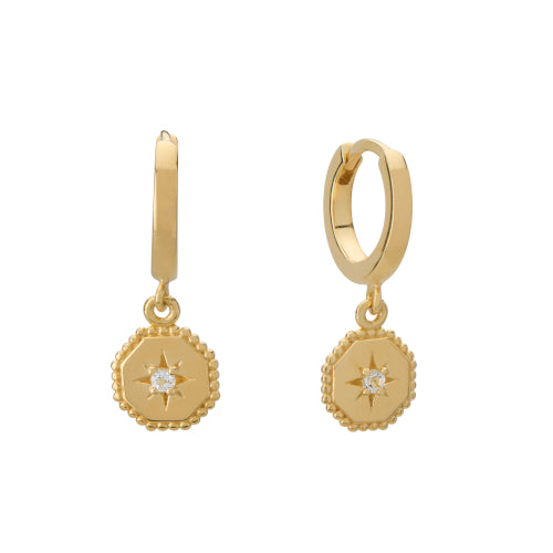 Octagonal Drop Earrings