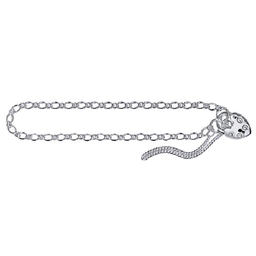Sterling silver figaro bracelet