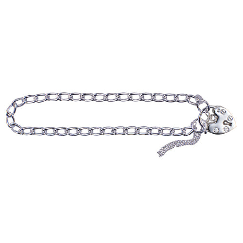 Oval Belcher Padlock Baby Bracelet