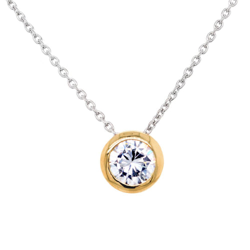 Sterling silver cz necklace
