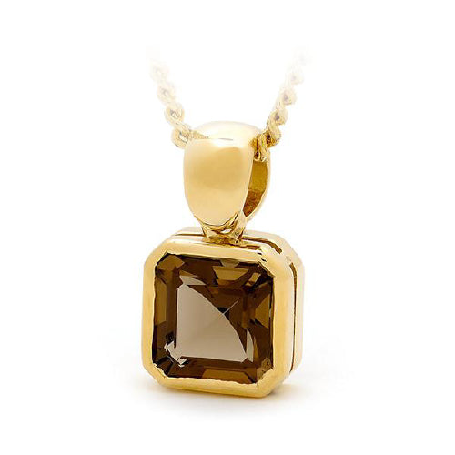 9ct Smokey Quartz pendant.