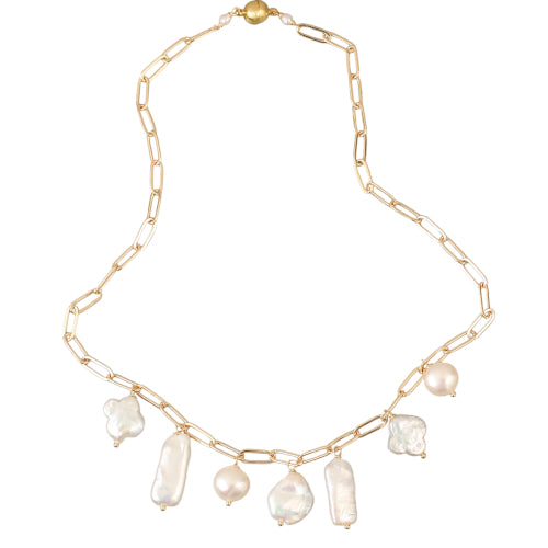 Freshwater Pearl Charm Necklace