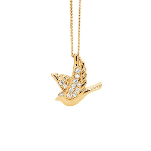 Sterling Silver Dove Pendant Necklace