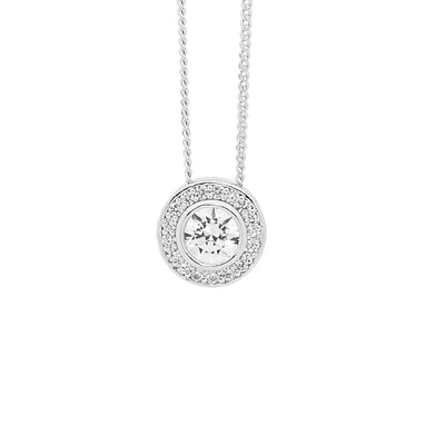 Sterling silver CZ pendant