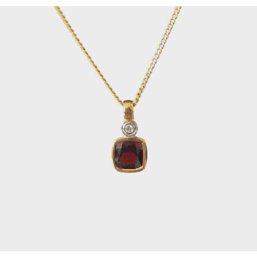 Garnet & Diamond Pendant