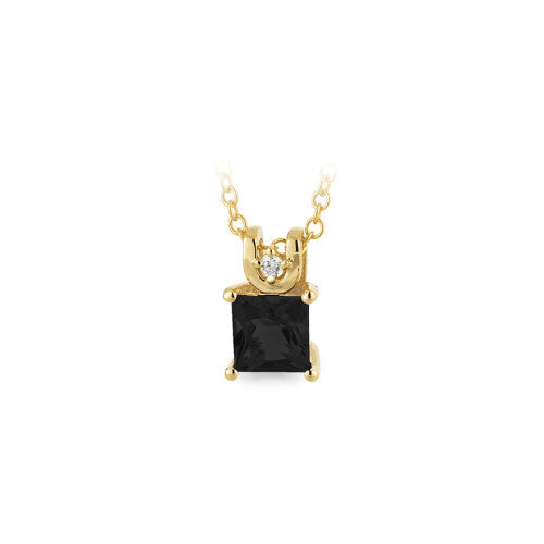 9ct Sapphire & Diamond pendant