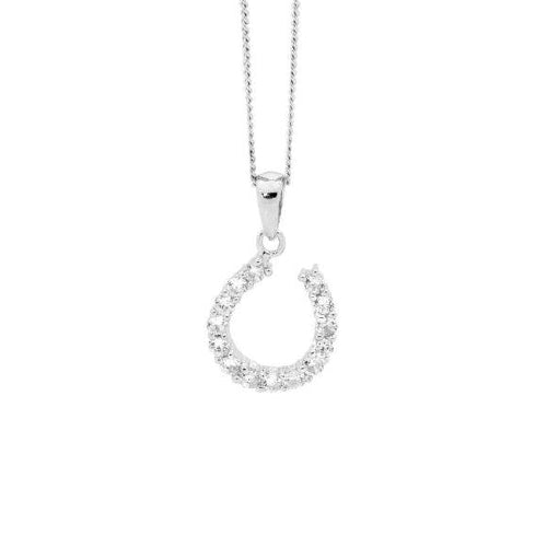 Sterling silver horseshoe necklace,