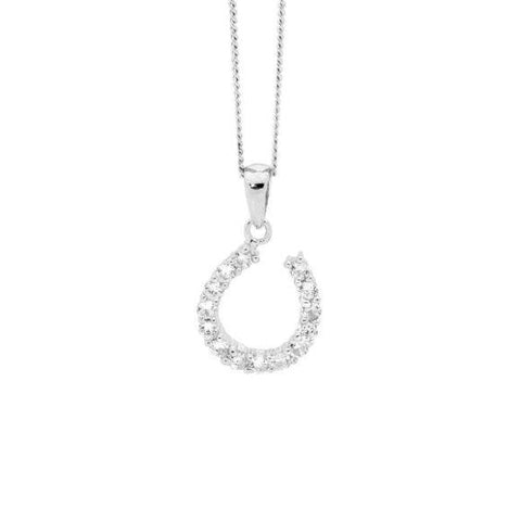 Sterling silver horseshoe necklace,