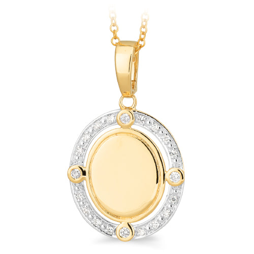 9ct disc pendant