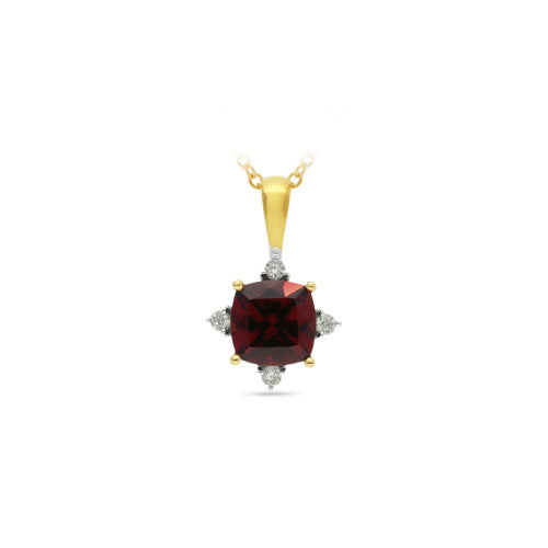 9ct Pink Amethyst Diamond pendant