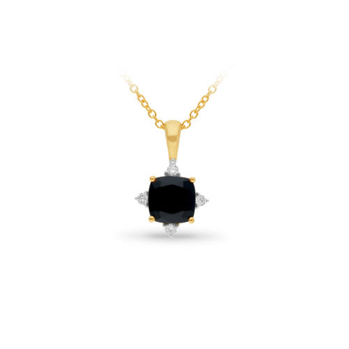 9ct Pink Amethyst Diamond pendant