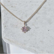 9ct Pink Amethyst Diamond pendant