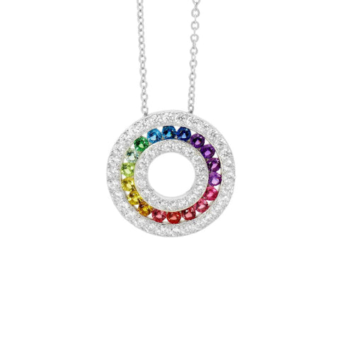 Sterling silver cubic zirconia necklace